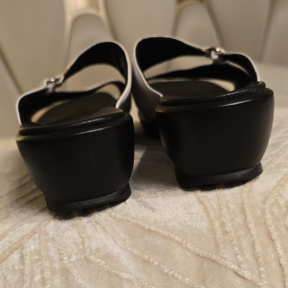 Clarks Black and White Mules - Picture 5 of 12